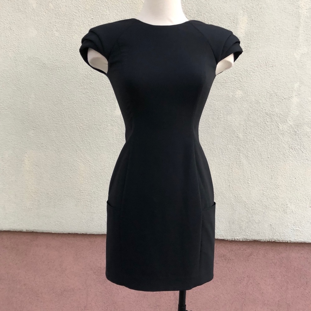 MACKAGE - Layered Cap Sleeve Mini Dress w/ pockets